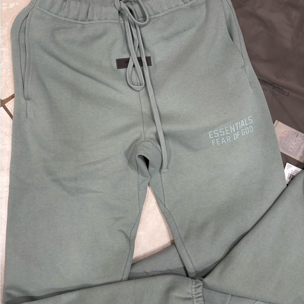 Essentials Sage Green Hoodie and Joggers Set - Picture 4 of 9